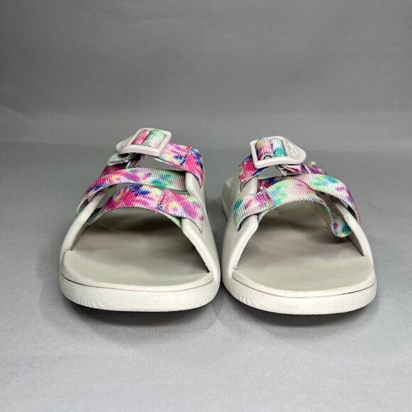 Chaco Girl's Size 2 Chillos Light Tie Dye Slide Sandals - Picture 2 of 12